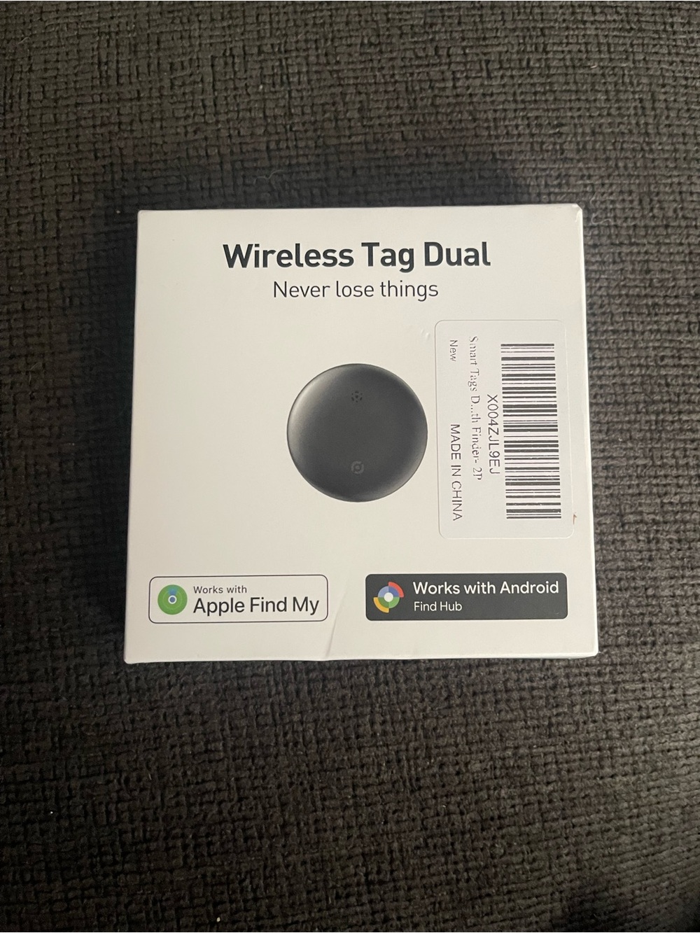 Wireless Tag Dual Bluetooth Tracker - Black